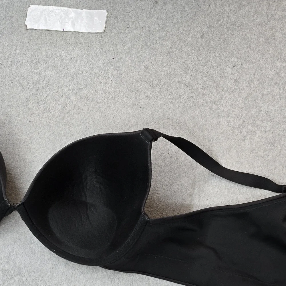 Cacique Women Bra 48C Black Boost Plunge Underwired Adjustable Straps